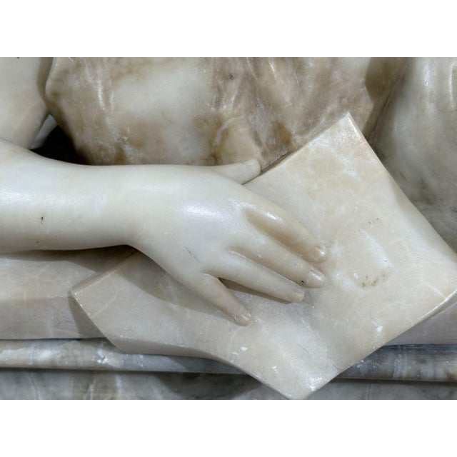 Stone Neoclassical, Marble Statue, Mother and Daughter, France, 1910s For Sale - Image 7 of 13