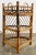 Late 20th Century Vintage Scorched Bamboo Corner Shelf For Sale - Image 5 of 6