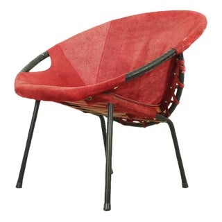 Balloon Armchair attributed to L. Erzeugnis for Lusch & Co, Germany, 1960s For Sale