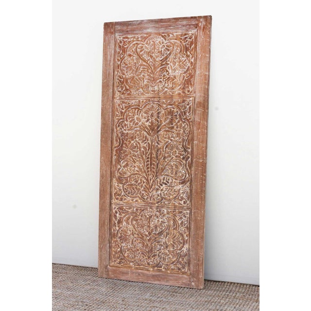 Wood Aged Whitewash French Colonial Teak Door For Sale - Image 7 of 10