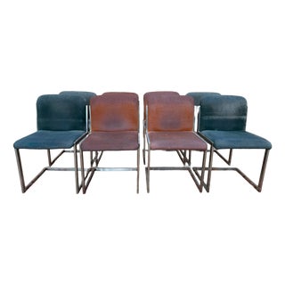 Chairs in Stainless Steel, 1970, Set of 8 For Sale