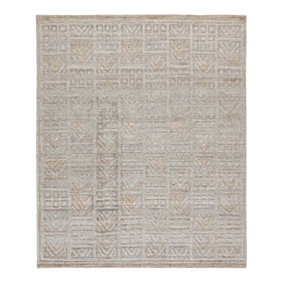 Rug & Kilim’s Scandinavian Rug Indoor/Outdoor Rug With Gray Geometric Pattern - 6'x9' For Sale