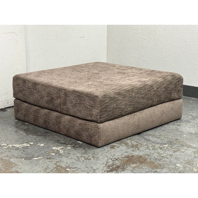 Textile Gina Bershneider Custom Design Ottoman For Sale - Image 7 of 12