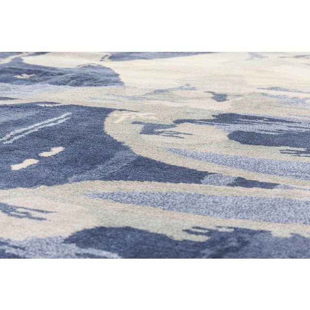 Contemporary Blucie Design Handmade Silk Rug by Doris Leslie Blau For Sale In New York - Image 6 of 8