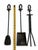 Rustic Farmhouse Fireplace Tool Set 4 Piece Black Hearth Stand For Sale In Pittsburgh - Image 6 of 7