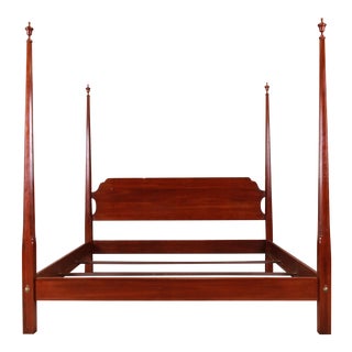 Ethan Allen Knob Creek Collection Mahogany King Size Poster Bed For Sale