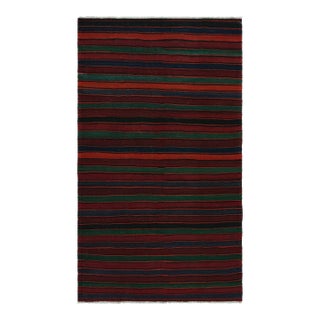 1950s Vintage Afghani Tribal Kilim Rug in Burgundy For Sale