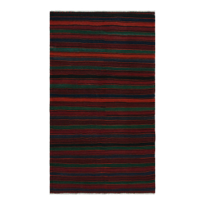 1950s Vintage Afghani Tribal Kilim Rug in Burgundy