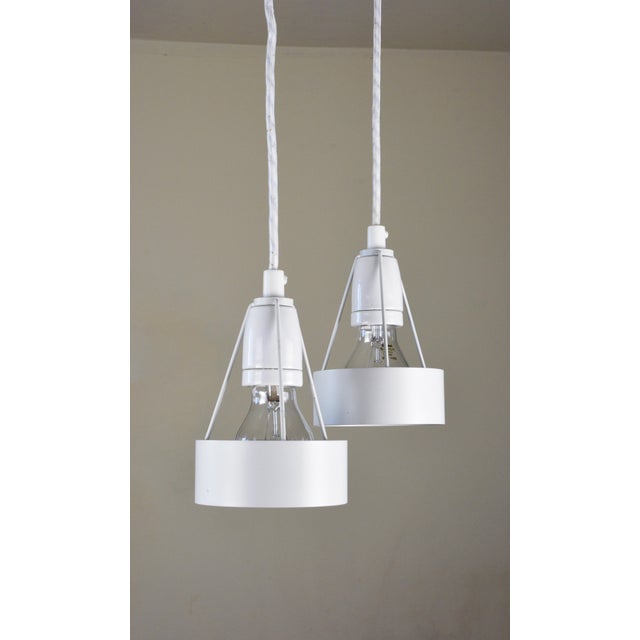 White Pakhus Pendant Lamps by Erik Møllers Tegnestue for Louis Poulsen, 1987, Set of 2 For Sale - Image 8 of 8