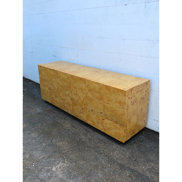 Mid Century Modern Hollywood Regency Burlwood Dresser 6383 For Sale - Image 14 of 18