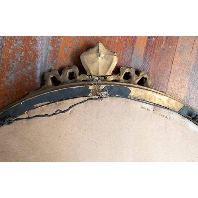 Early 20th Century Gold Fan Shaped Frame With Print For Sale - Image 11 of 11