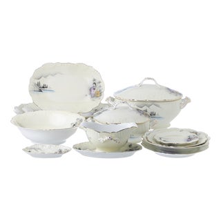 Porcelain Dinner Service from Vista Alegre, Set of 65 For Sale