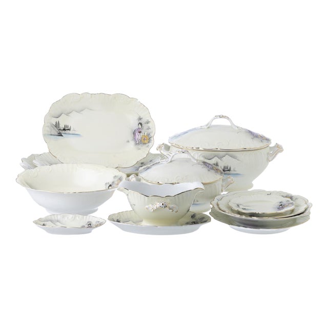 Porcelain Dinner Service from Vista Alegre, Set of 65 For Sale