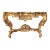 Luxurious 62.6” Mirrored Glass Console Table – Hand-Carved Gold Baroque Design For Sale