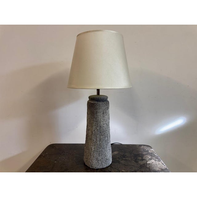 Grey Ceramic Table Lamp, 1980s For Sale - Image 9 of 11