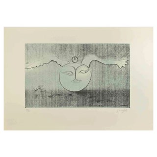 Guelfo Bianchini, Full Moon, Etching, 1978 For Sale