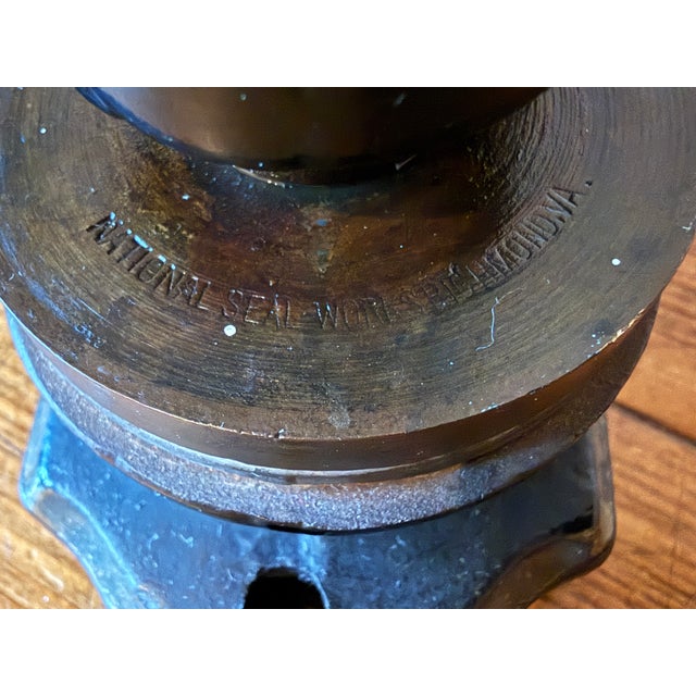 Black Vintage Cast Iron Industrial Embosser For Sale - Image 8 of 8