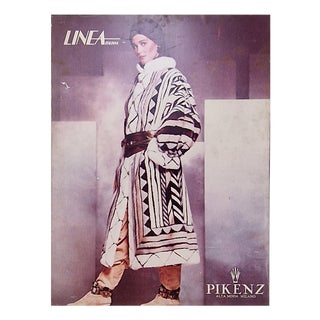Italian Linea Italiana Fashion Exhibition Poster on Aluminum, 1984 For Sale