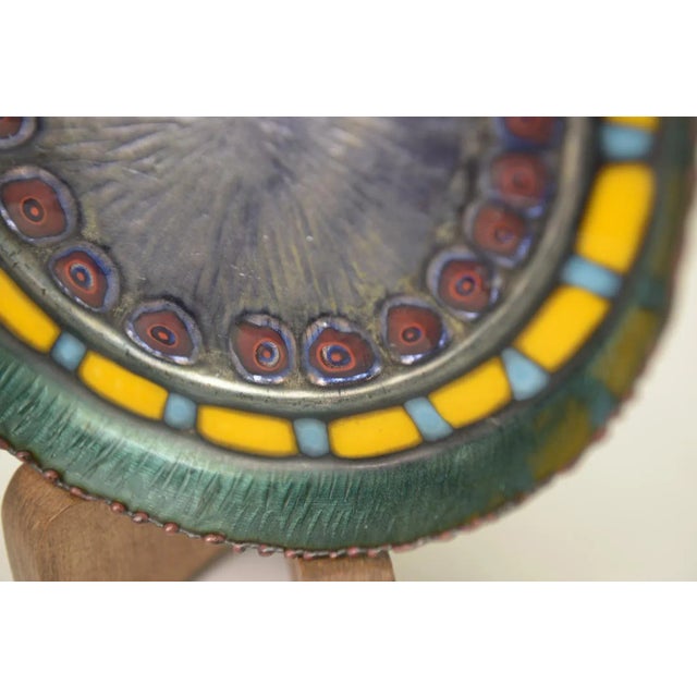 Vide Poche in Enameled Brass with Polychrome Decoration by Laurana, 1960s-1970s For Sale - Image 4 of 8