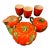 1950s Maruhon 6 Pc Pumpkin Tea Set - Set of 6 For Sale