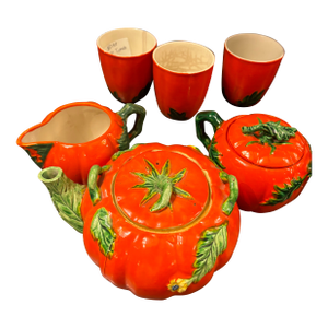 1950s Maruhon 6 Pc Pumpkin Tea Set - Set of 6