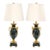 Pair Bronze-Mounted Antico-Verde Marble Urn-Form Table Lamps French, 19th Cent For Sale