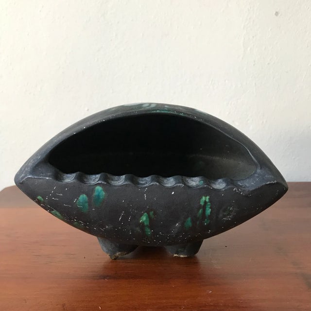 Vintage Atomic Mid Century Modern Hand Made Ceramic Ashtray For Sale - Image 10 of 10