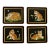 1980s Lynn Chase Jaguar Jungle Coasters- Set of 4 For Sale