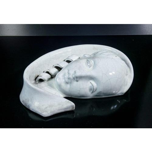 Ceramic Sculpture of Woman's Face by M. Andersen For Sale - Image 10 of 16