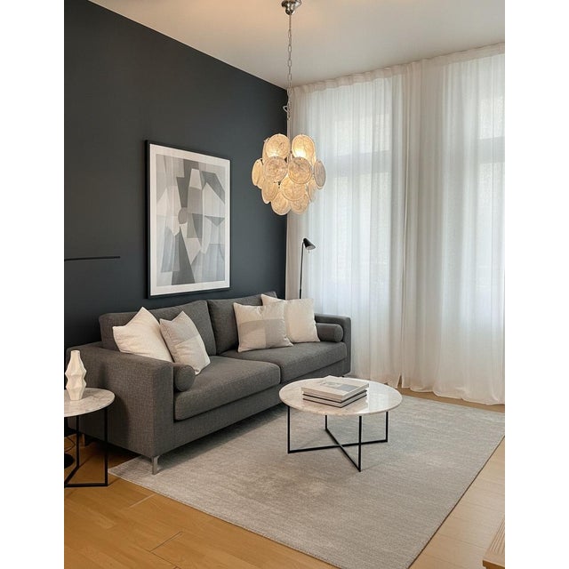 Mid-Century Modern Vintage Italian Murano Chandelier, 1990s For Sale - Image 3 of 18