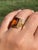 The Whitsett: Ladies Mid Century Citrine Cocktail Ring in 14K Yellow Gold. Crafted in 14 karat white gold is this mid...