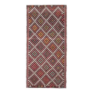 Vintage Turkish Oushak Handmade Wool & Cotton Red Rug