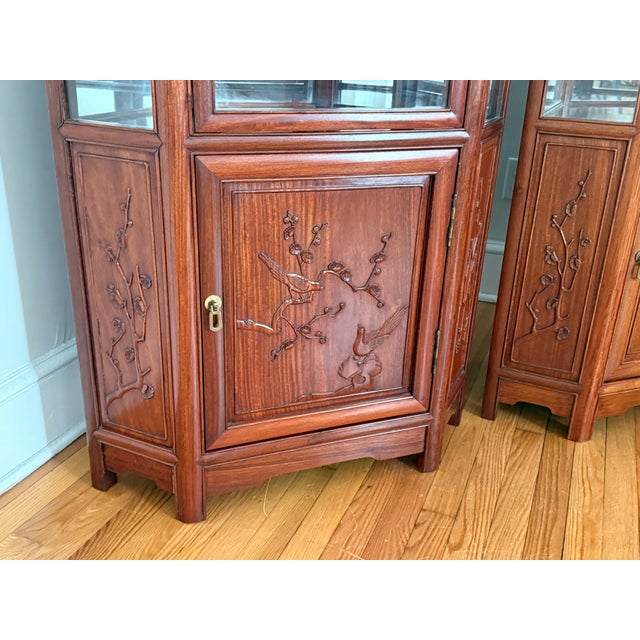 1960s Midcentury Chinese Export Rosewood Cabinets, a Pair For Sale - Image 5 of 12