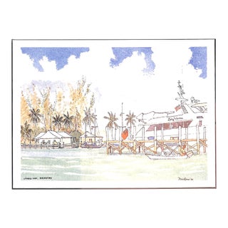 The Harbour, Lyford Cay Club, Bahamas Print #20 by David Hamilton-Jones For Sale