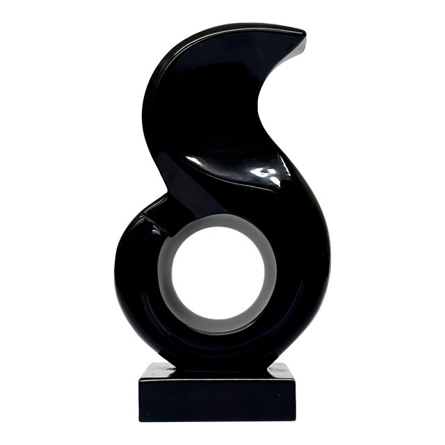 1980s "La Flama" Black Marble Table Sculpture by Leonard Nierman For Sale