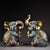Metal Pair of Vintage Chinese Cloisonné Enamel & Gilt Bronze Elephants For Sale - Image 7 of 8