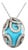 Natural Persian Turquoise Diamond Gold Necklace 15.32 TCW Certified For Sale