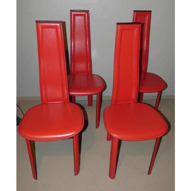 Modern Alice Chairs attributed to Giorgio Cattelan for Cattelan, Italy, 1980s, Set of 4 For Sale - Image 3 of 12