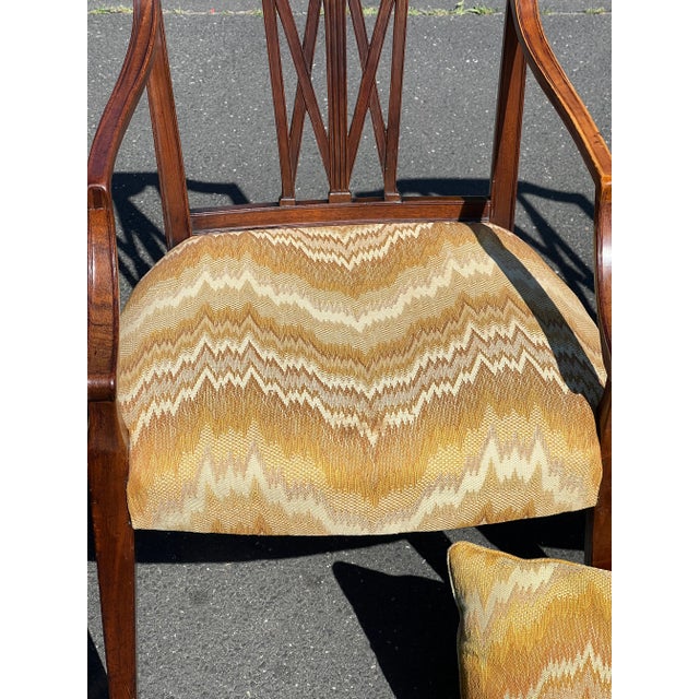 Set of 4 Antique 18th Century Carved Mahogany Hepplewhite Chairs For Sale - Image 10 of 11