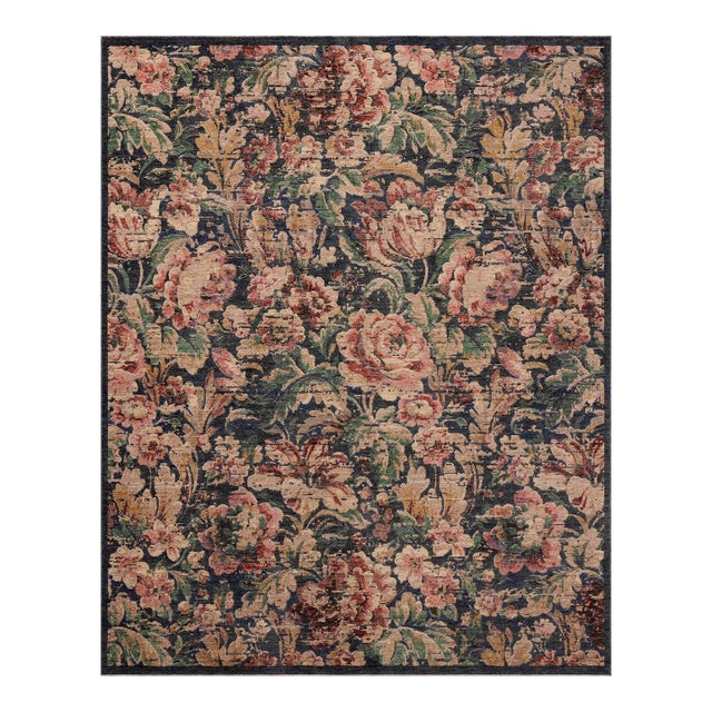 Loloi Winchester Midnight / Blush 10'-0" x 10'-0" Square Area Rug For Sale