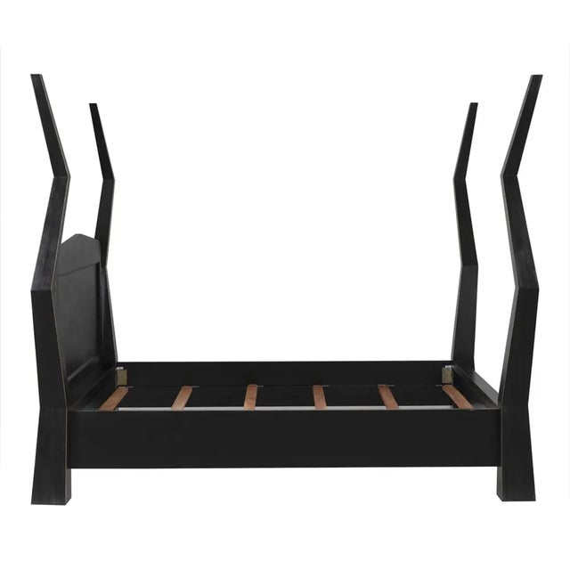 Mid-Century Modern NOIR Patras Bed, Eastern King For Sale - Image 3 of 4