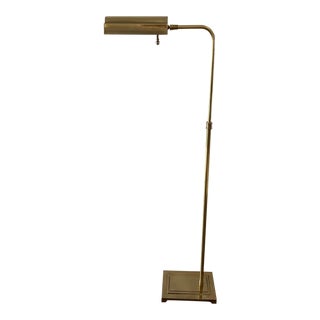 1970s Art Deco Brass Dimming Floor Lamp by Stiffel For Sale