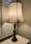 Neoclassical Vintage Green Malachite and Brass Table Lamp For Sale - Image 3 of 7