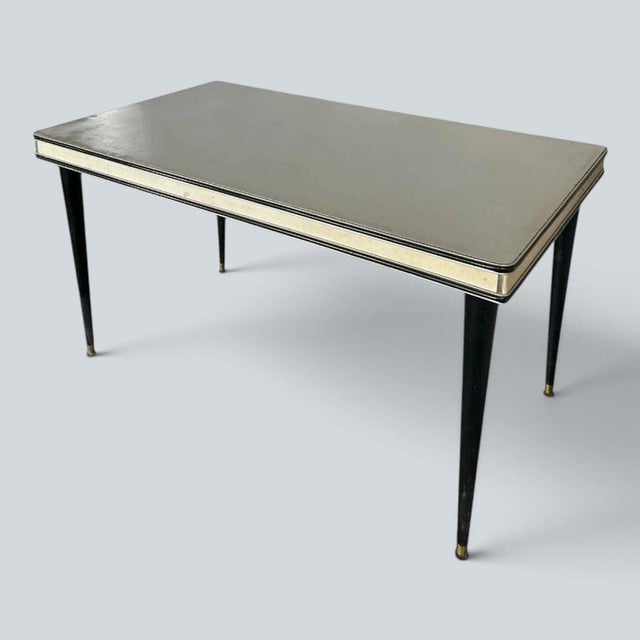 Gold Mid-Century Modern Italian Dining Table by Umberto Mascagni, 1960s For Sale - Image 8 of 8