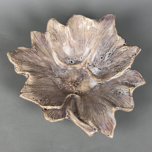 An exceptional piece of French artistic ceramic from the renowned town of Vallauris, renowned for hosting great master...