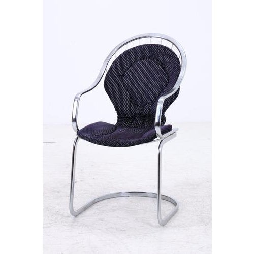 Cantilever Armchairs in Chrome by Gastone Rinaldi, Set of 2 For Sale - Image 6 of 16