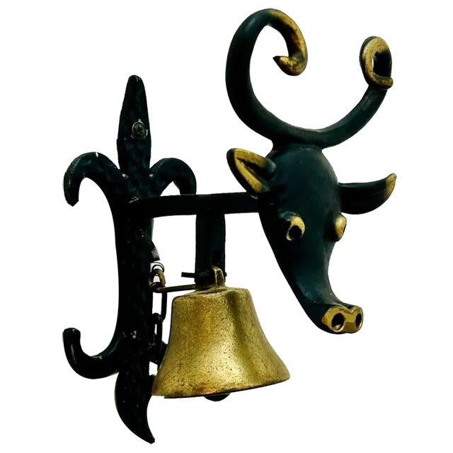 Brass House Bell by Walter Bosse for Herta Baller, Austria, 1950s For Sale