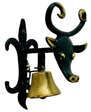 Brass House Bell by Walter Bosse for Herta Baller, Austria, 1950s