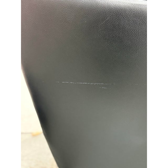 Hans Wegner for Carl Hansen & Son Thor Black Leather Ch445 Lounge Chair & Ch446 Footrest Set For Sale In San Francisco - Image 6 of 11