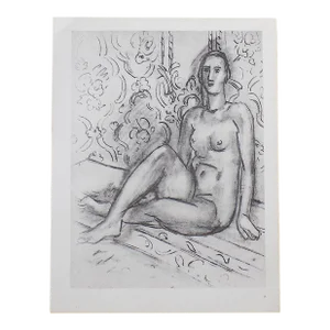 Vintage Mid 20th Century Modern Henri Matisse Abstract Nude Female Lithograph